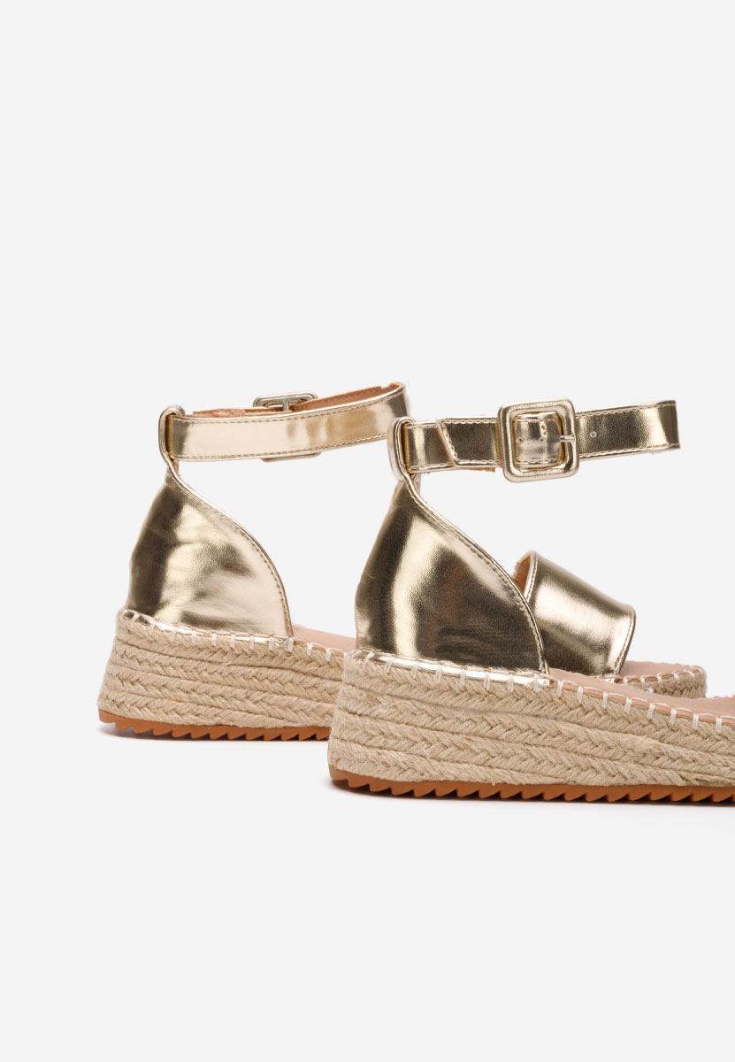 Sandale tip espadrile Vicky aurii