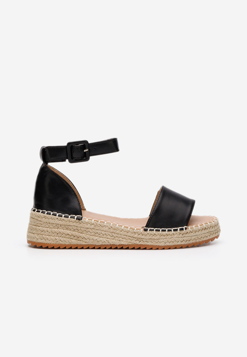 Sandale tip espadrile Vicky negre