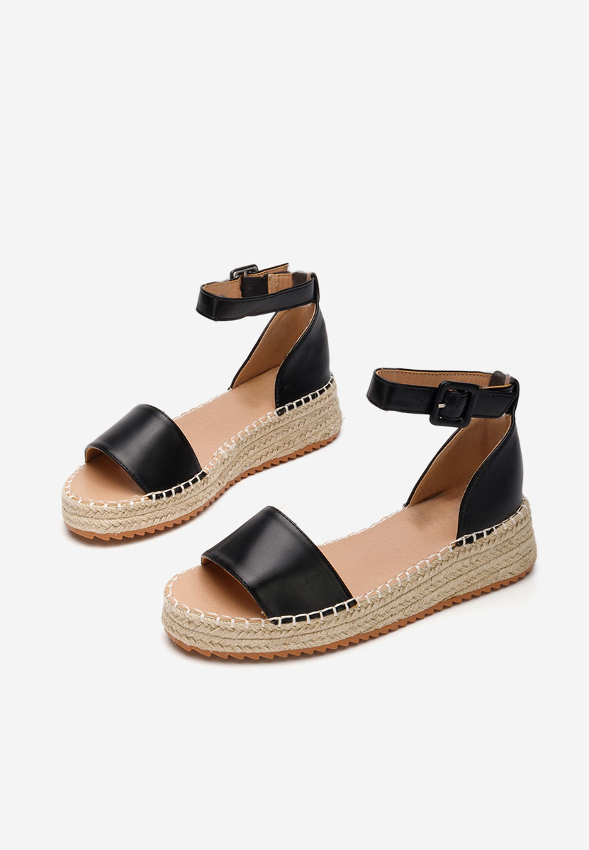 Sandale tip espadrile Vicky negre