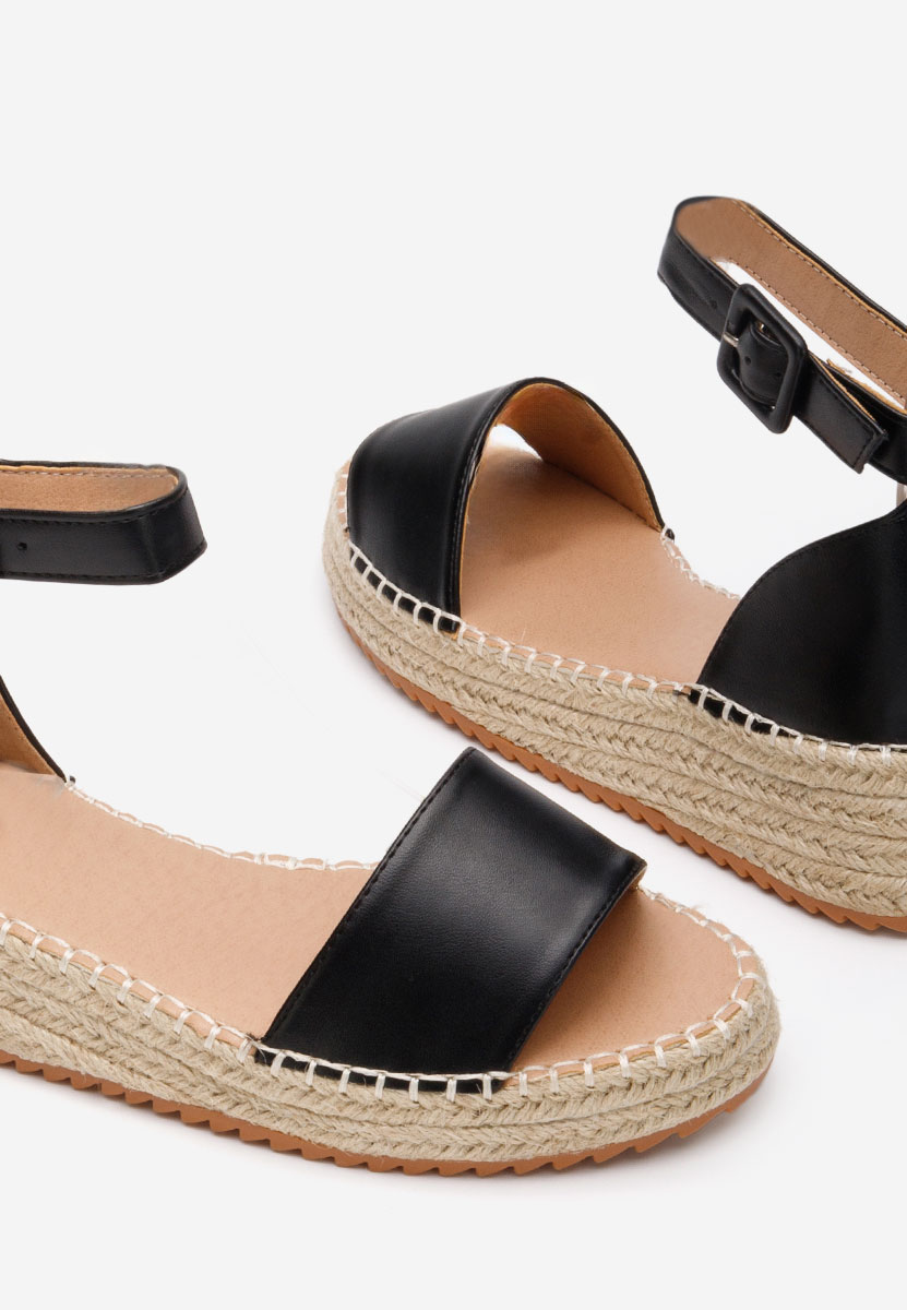 Sandale tip espadrile Vicky negre