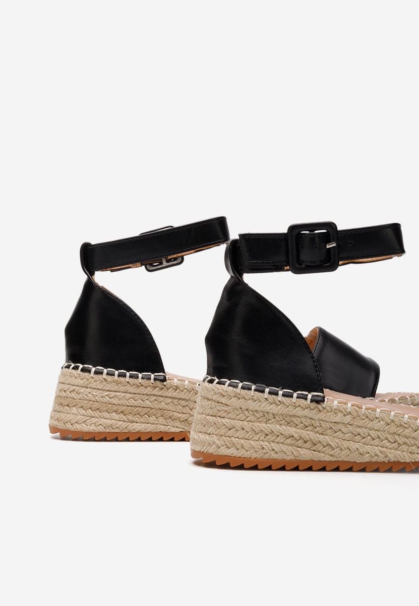 Sandale tip espadrile Vicky negre