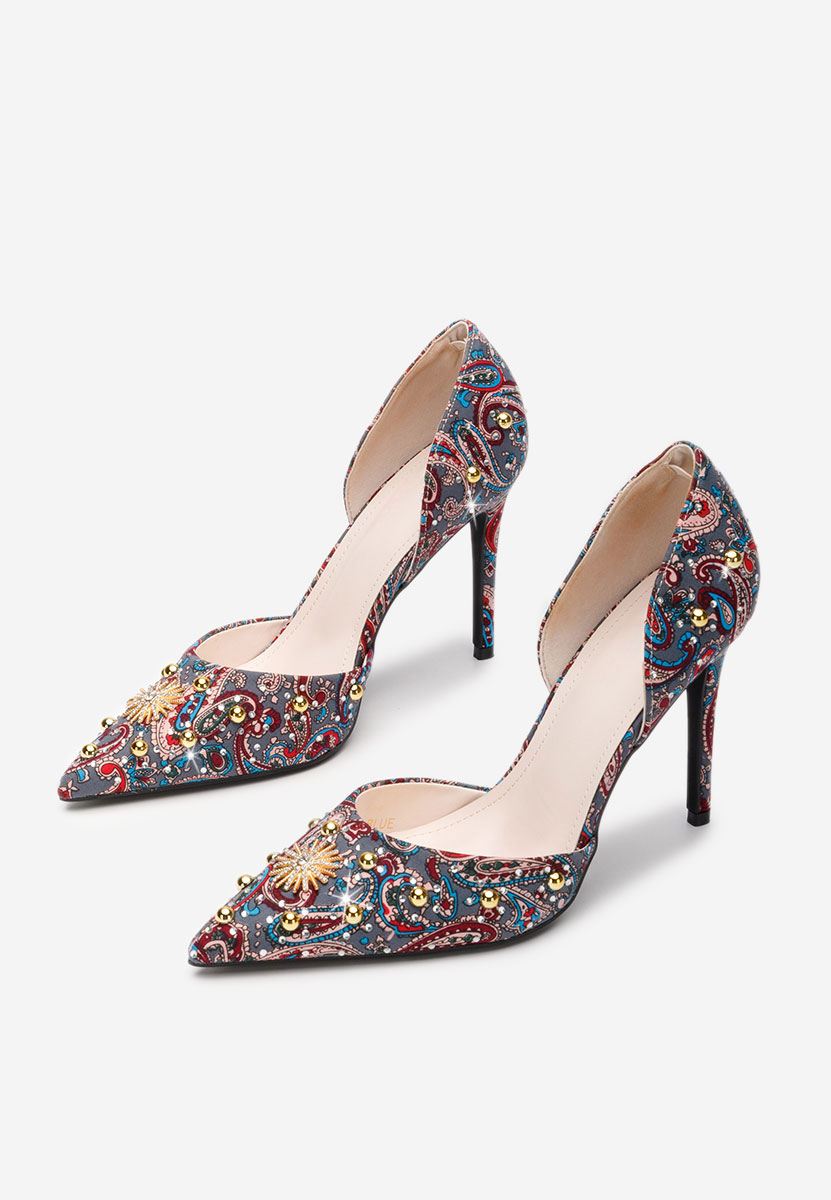 Pantofi stiletto Francesca albastri