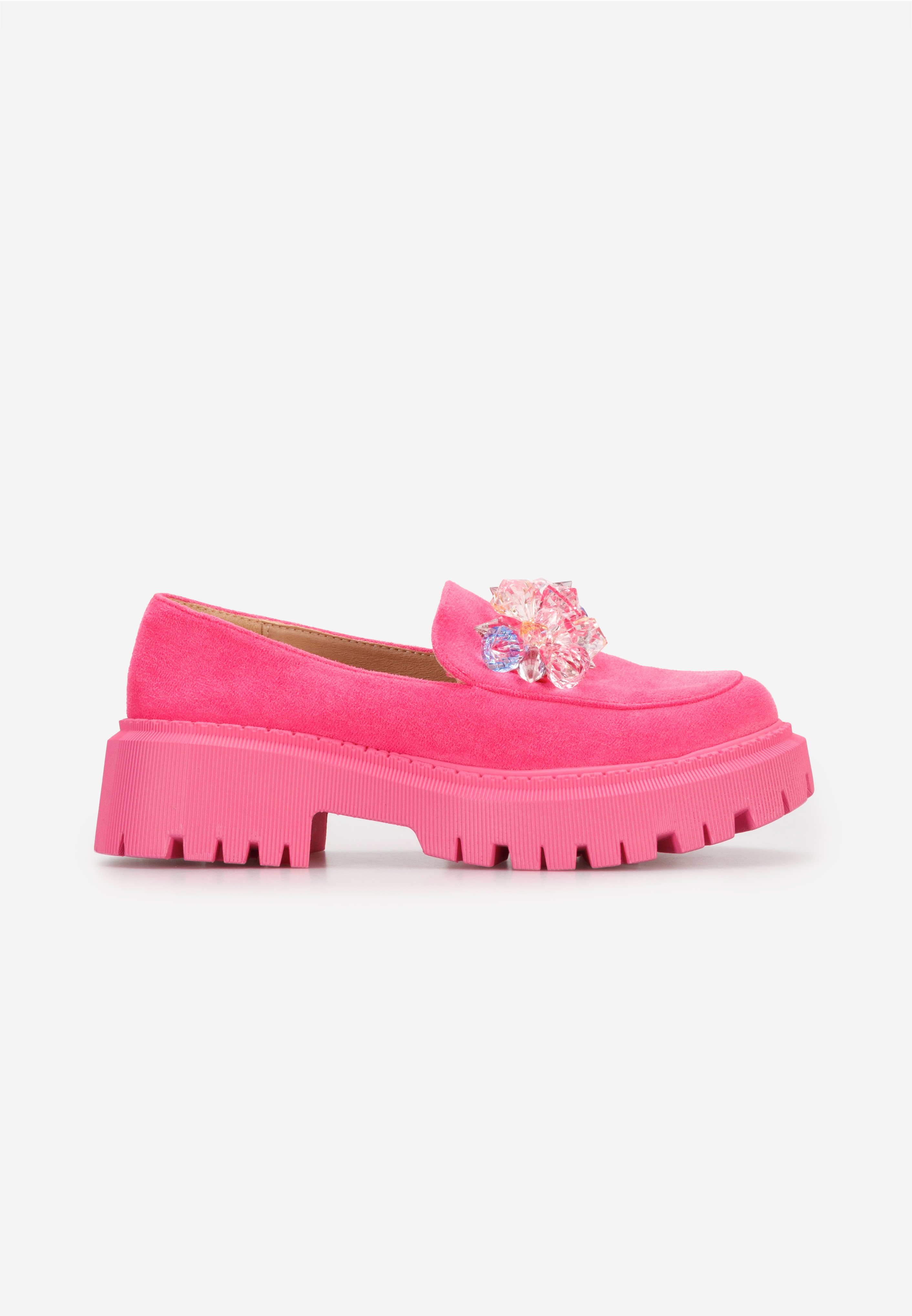 Mocasini cu talpa groasa Amilla V2 fucsia