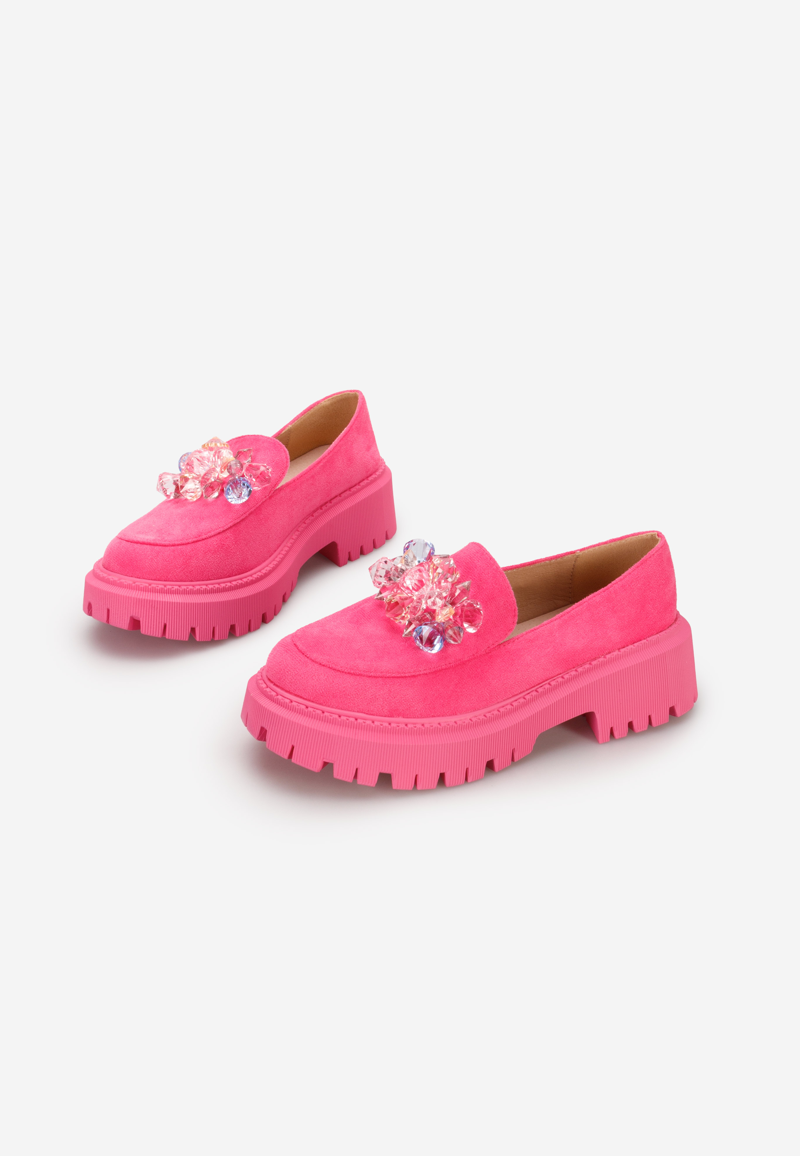 Mocasini cu talpa groasa Amilla V2 fucsia