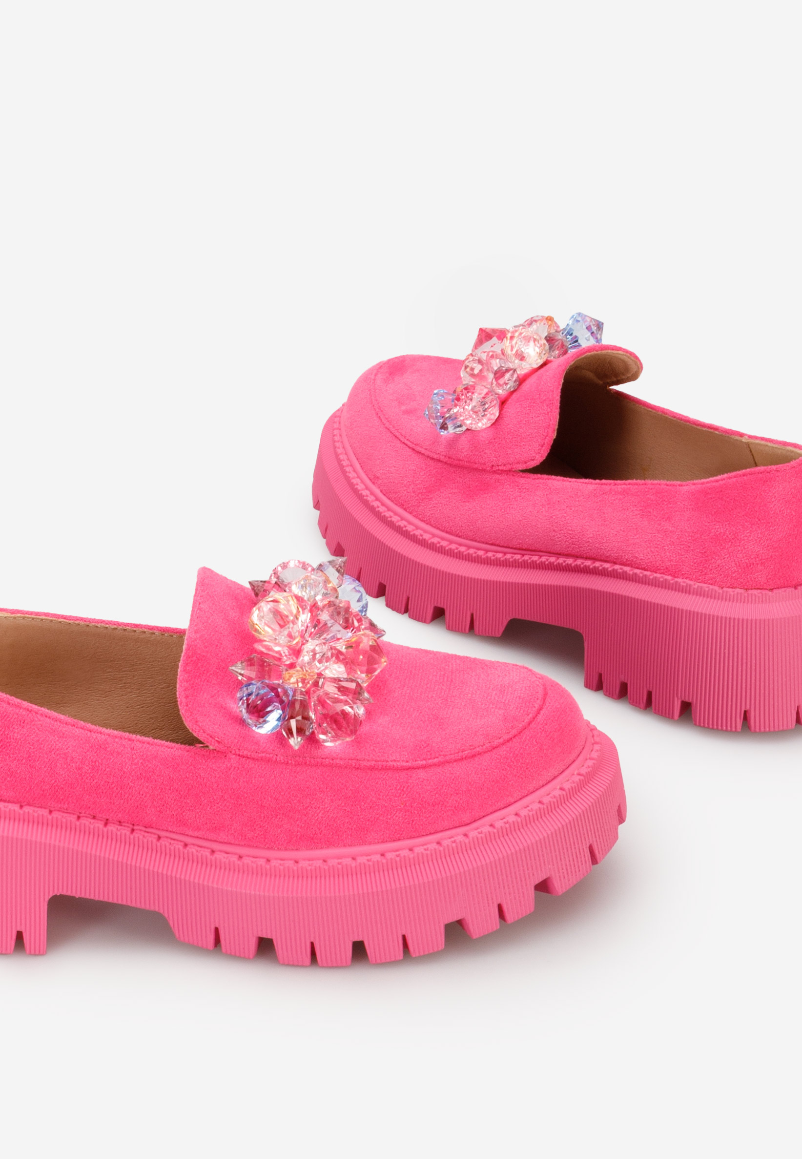 Mocasini cu talpa groasa Amilla V2 fucsia