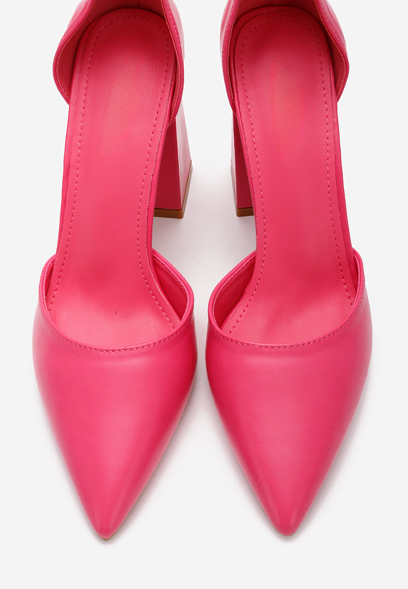 Pantofi cu toc gros Vesna fucsia