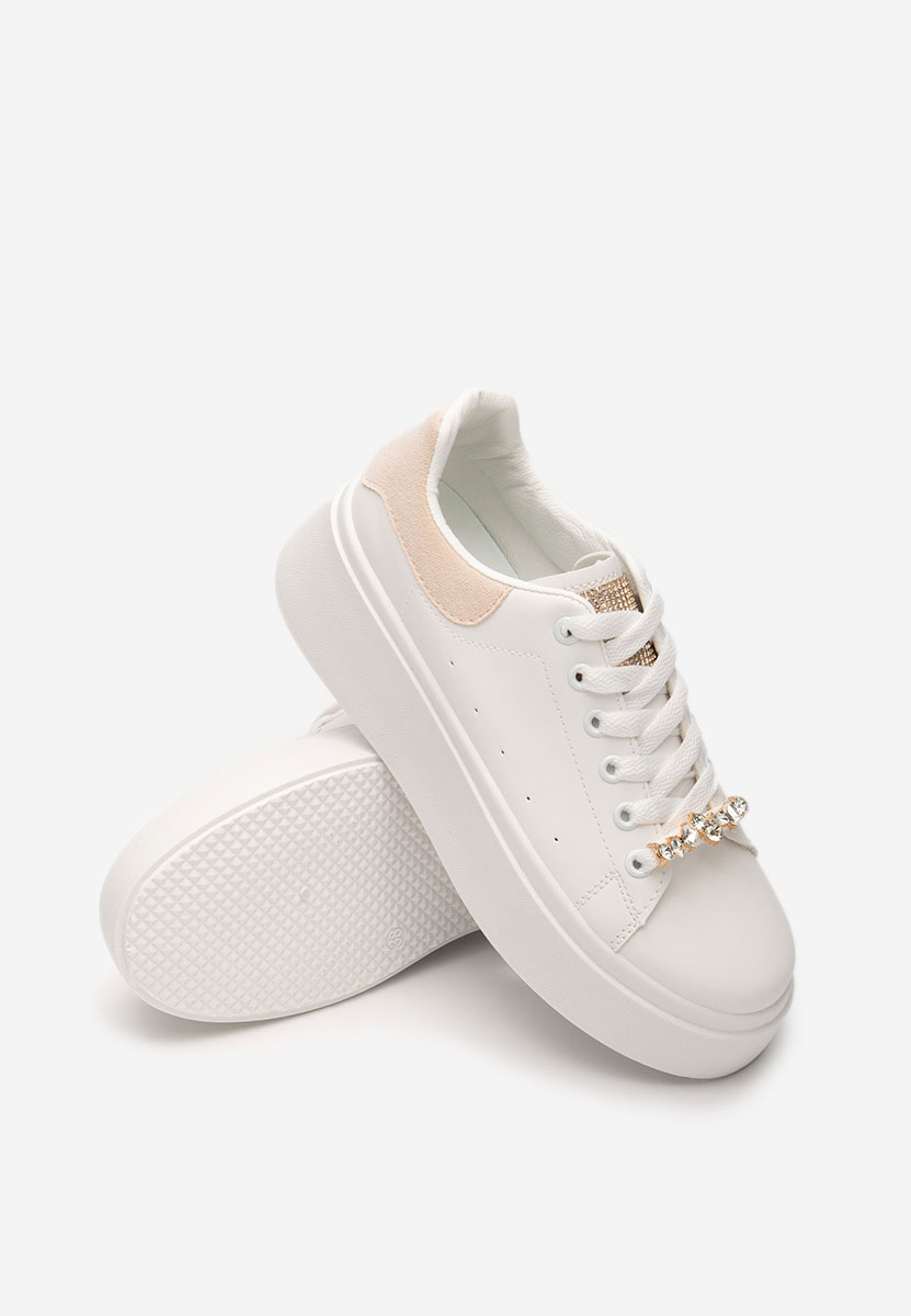 Sneakers cu platformă Ellianna V7 albi