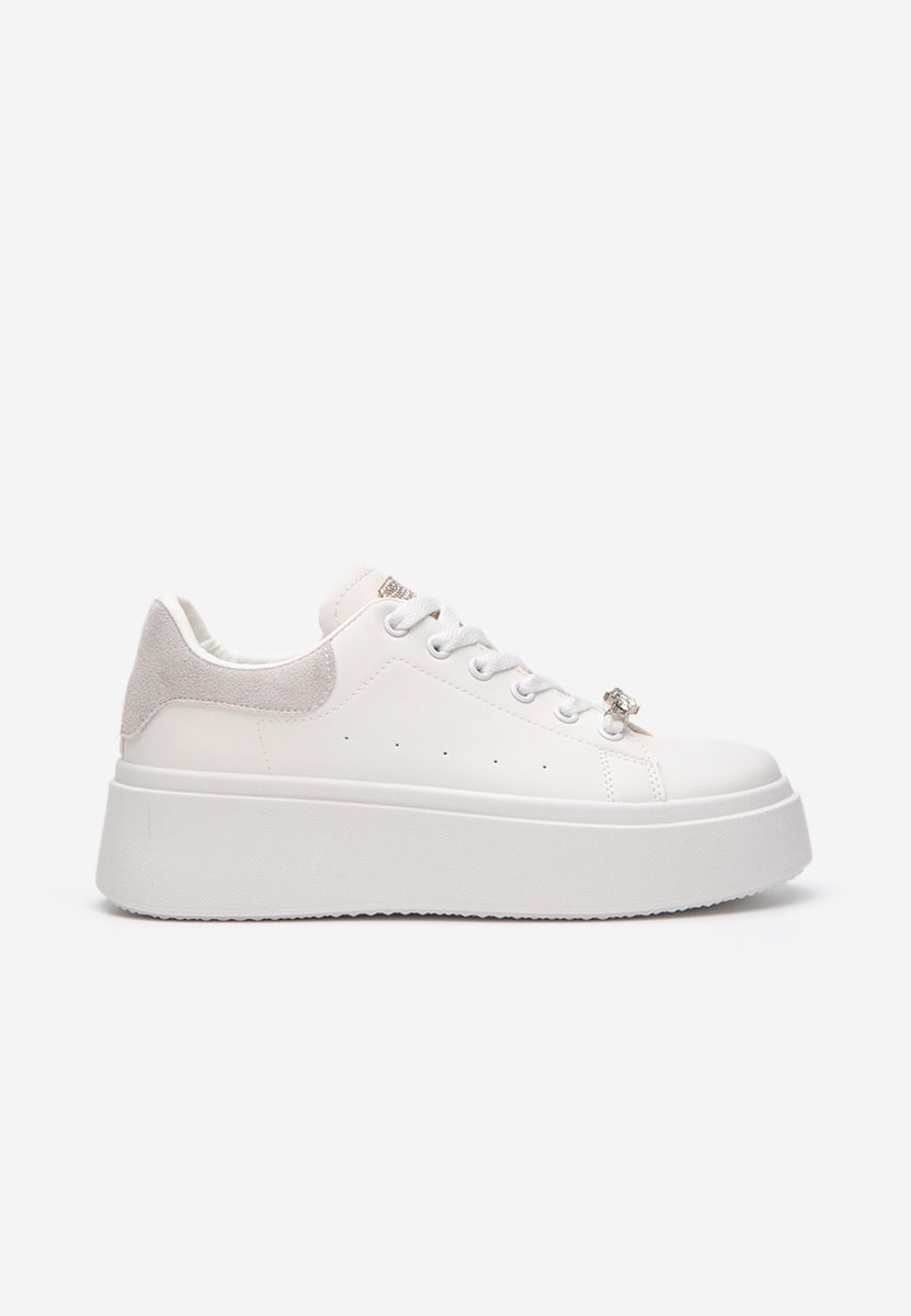 Sneakers cu platformă Ellianna V4 albi