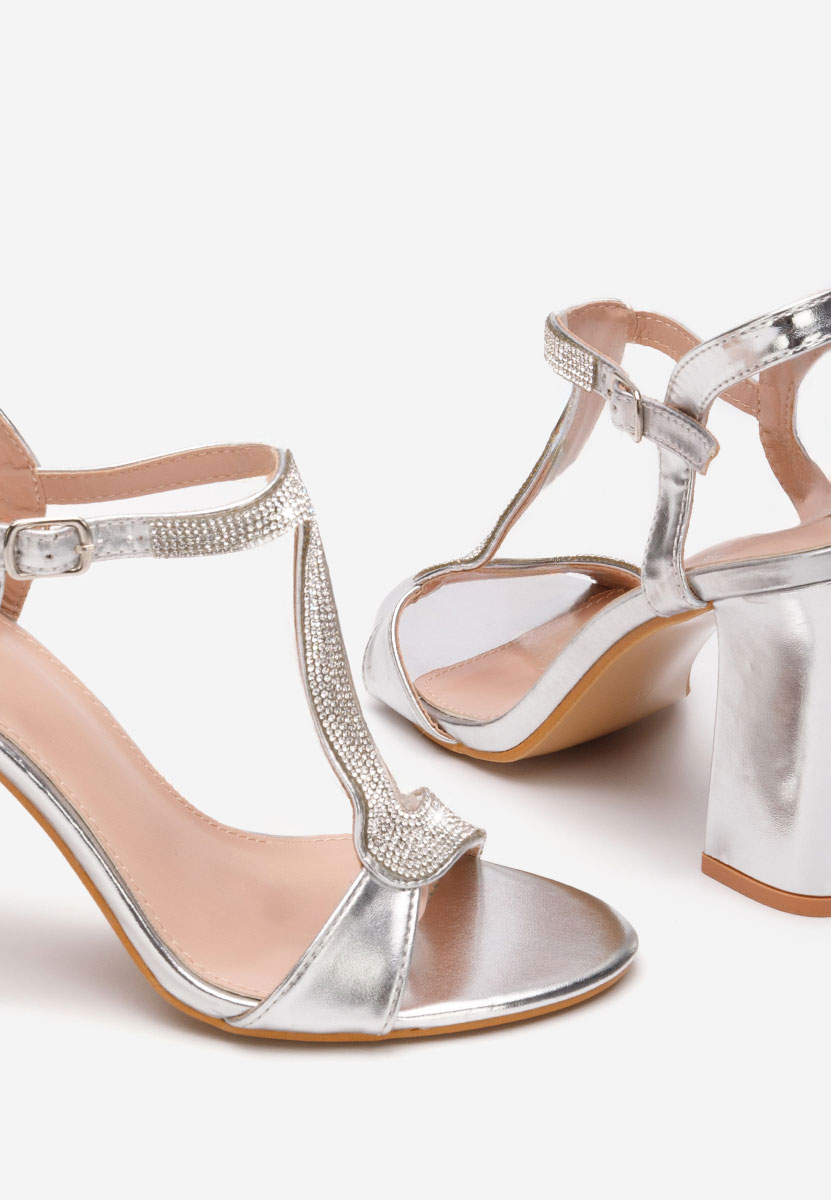 Sandale dama elegante Priscilla V2 argintii