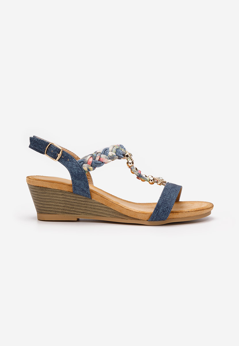 Sandale cu platforma Tanika albastre