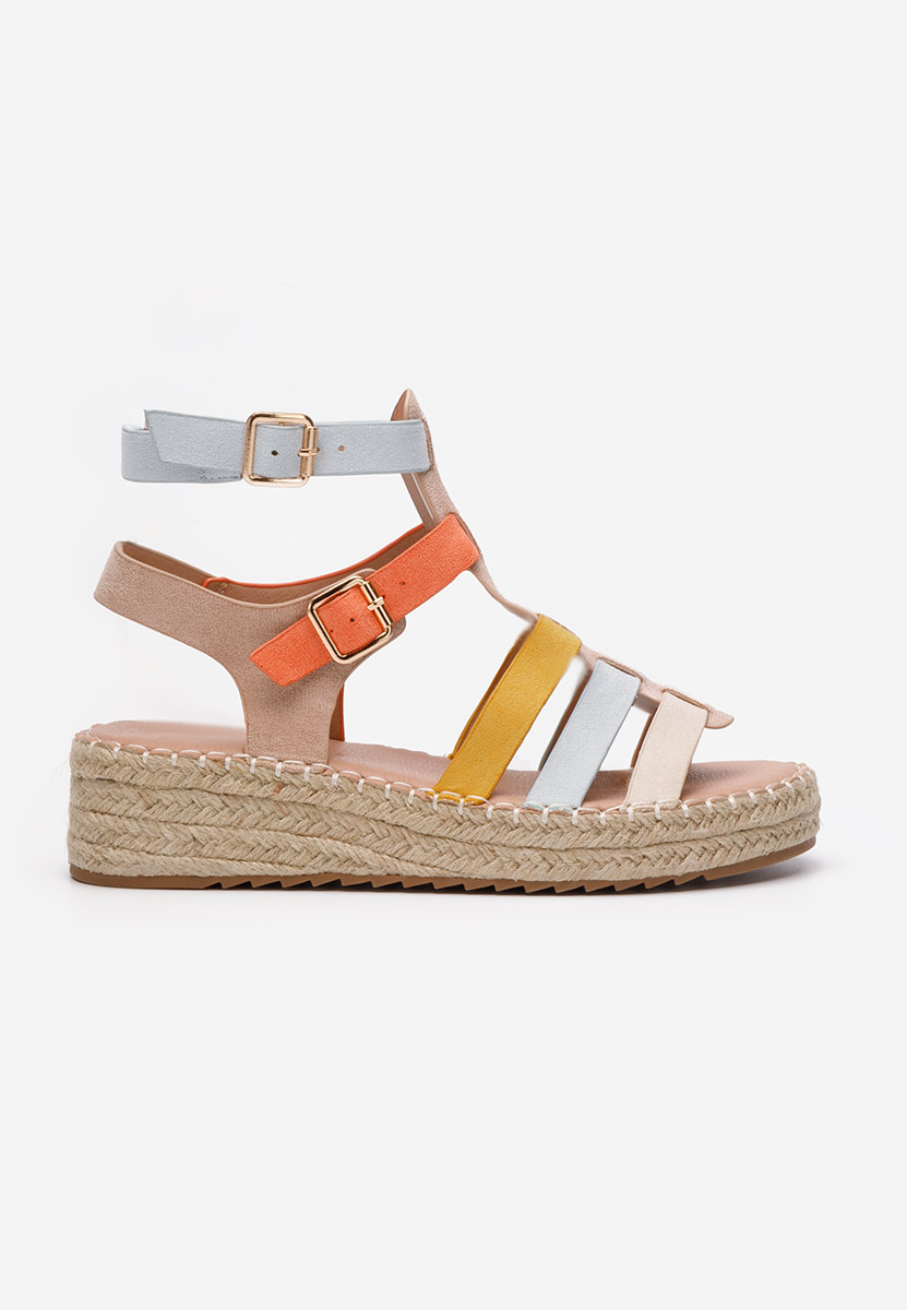 Sandale tip espadrile Sanjana V3 multicolore