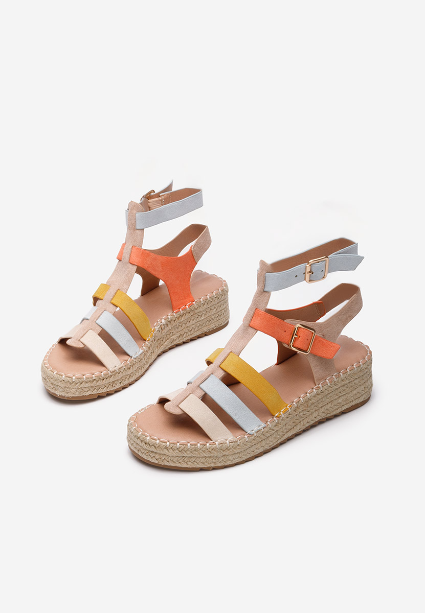 Sandale tip espadrile Sanjana V3 multicolore