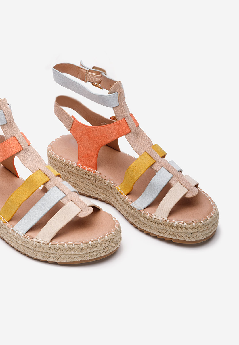 Sandale tip espadrile Sanjana V3 multicolore