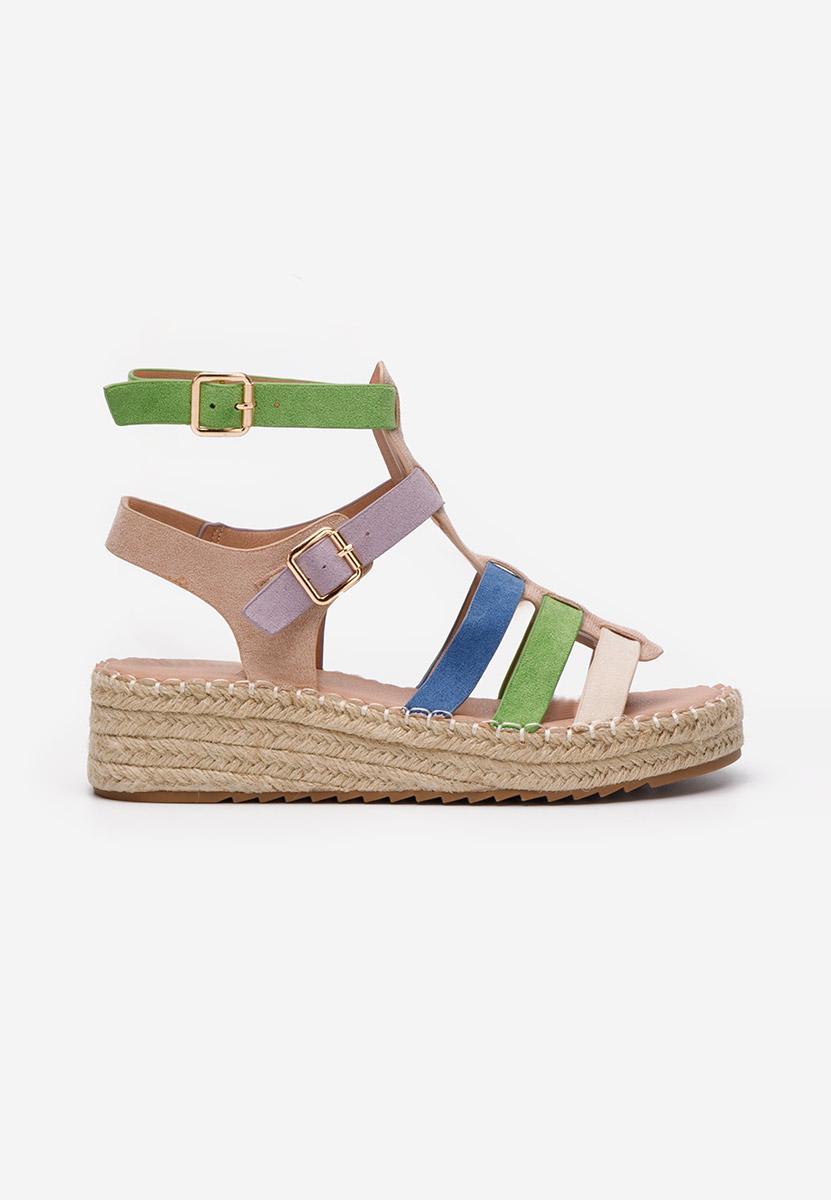 Sandale tip espadrile Sanjana multicolore