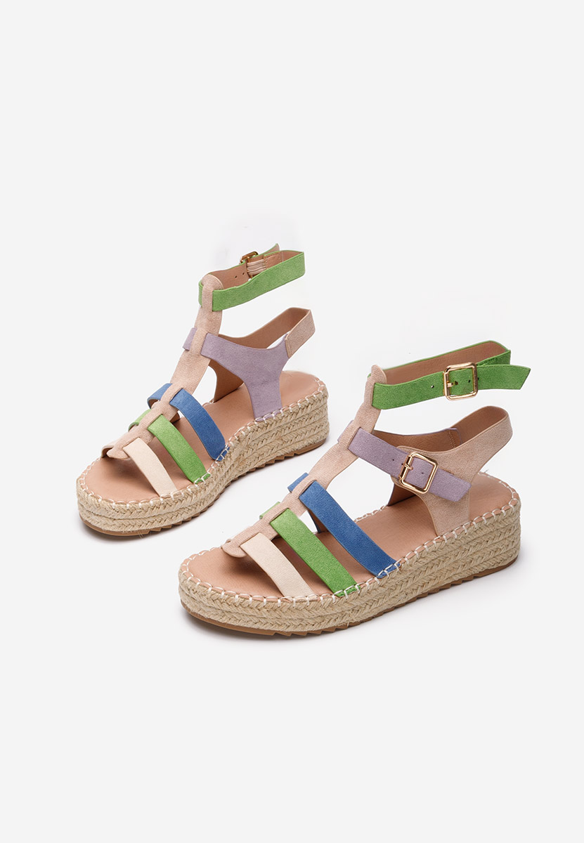 Sandale tip espadrile Sanjana multicolore