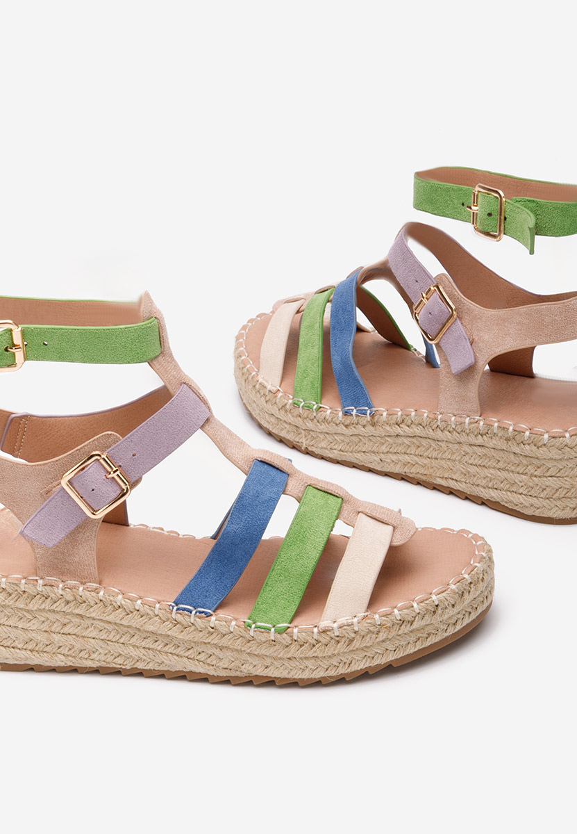 Sandale tip espadrile Sanjana multicolore