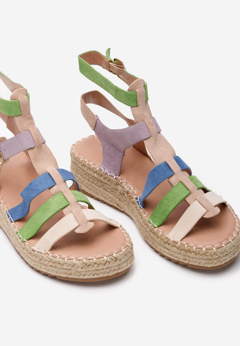 Sandale tip espadrile Sanjana multicolore