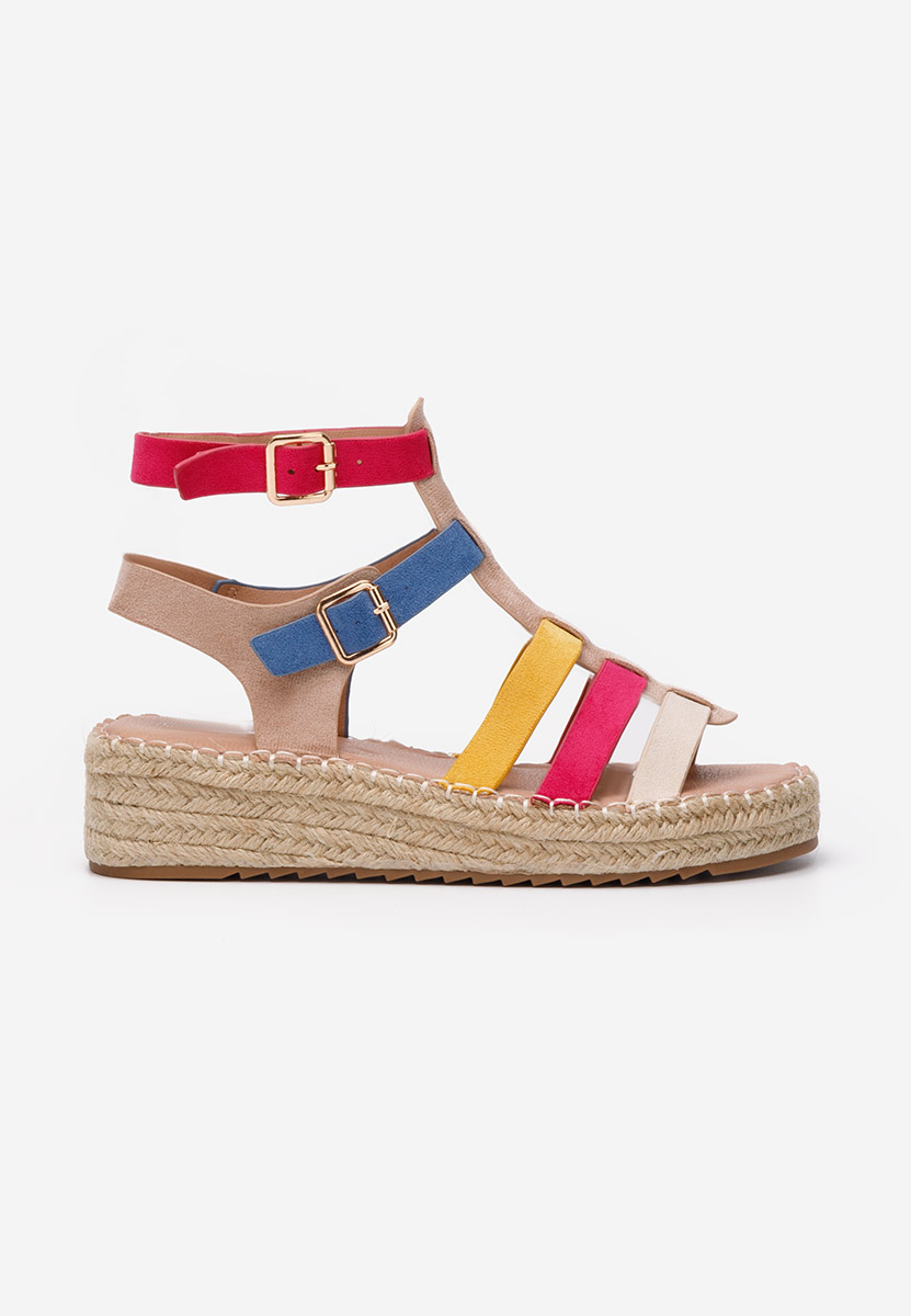 Sandale tip espadrile Sanjana V2 multicolore