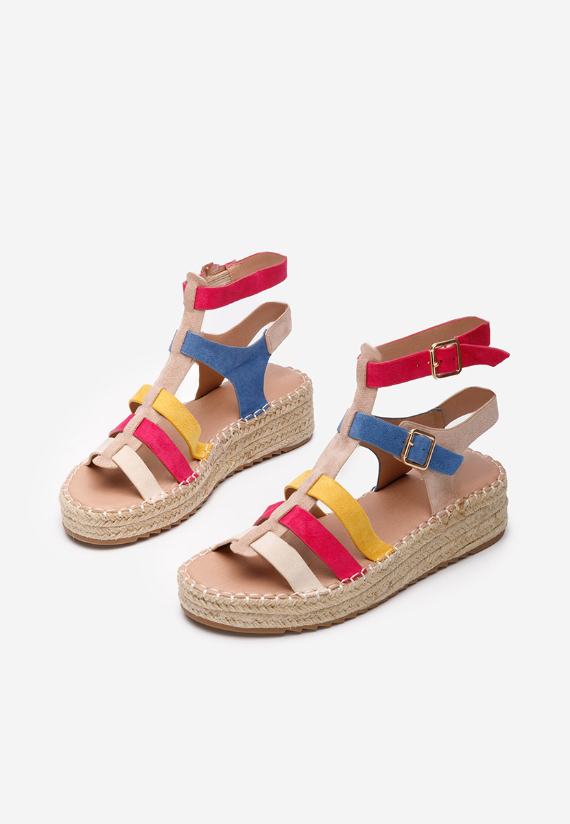 Sandale tip espadrile Sanjana V2 multicolore