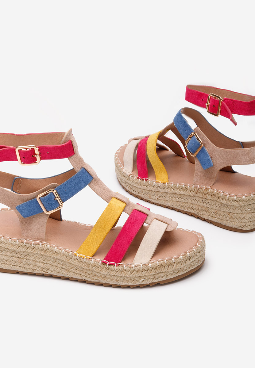 Sandale tip espadrile Sanjana V2 multicolore