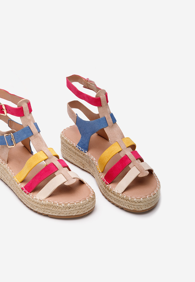 Sandale tip espadrile Sanjana V2 multicolore