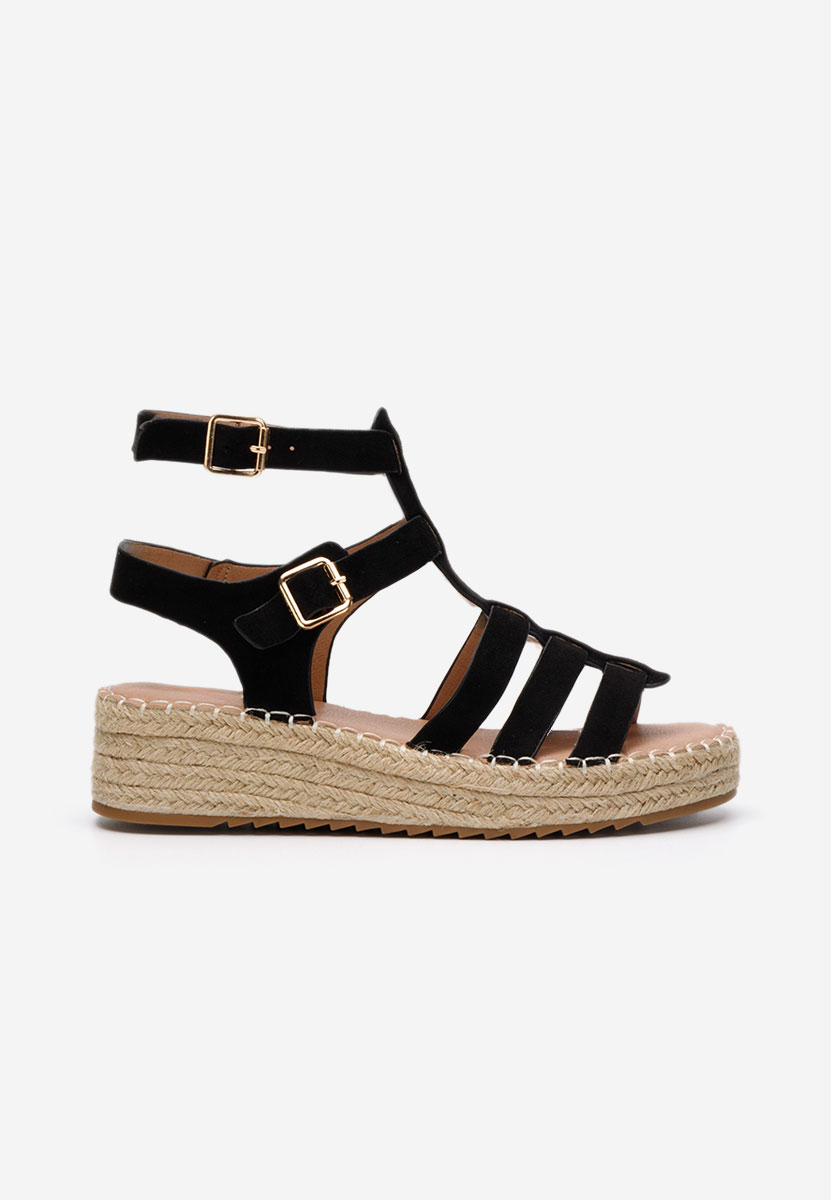 Sandale tip espadrile Sanjana negre