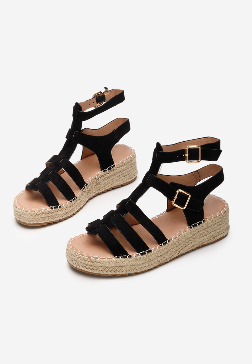 Sandale tip espadrile Sanjana negre