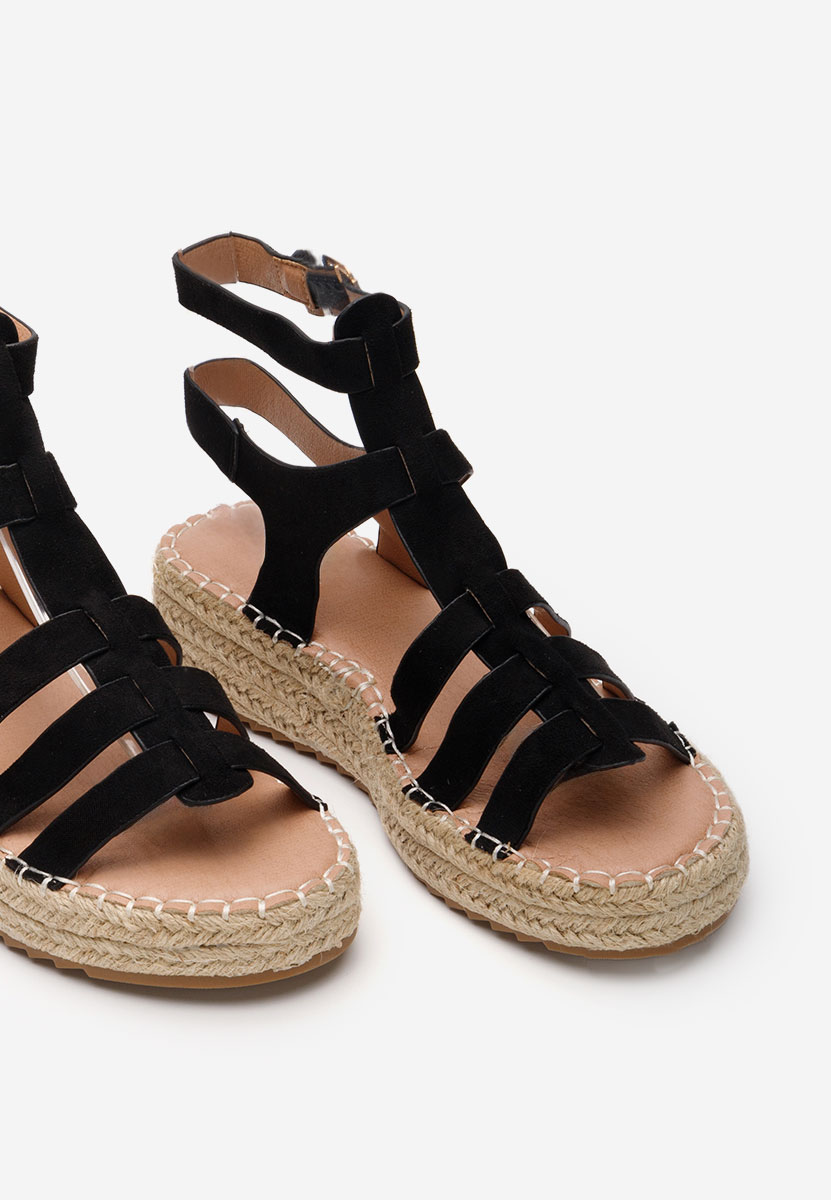 Sandale tip espadrile Sanjana negre