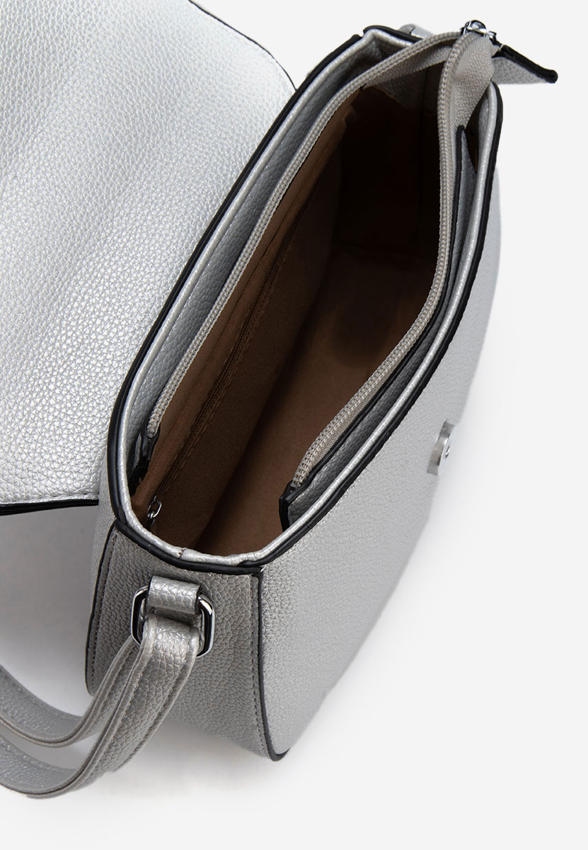 Geanta Crossbody Brenna argintie