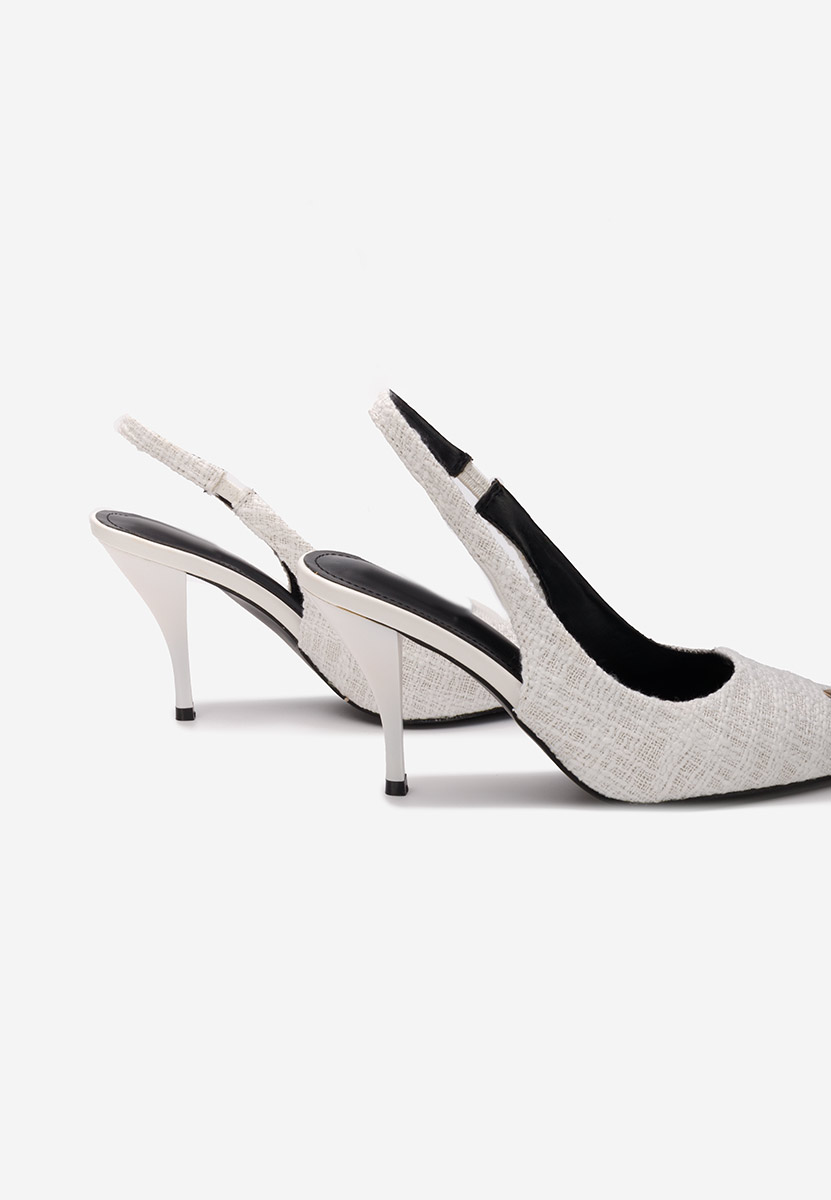 Pantofi dama eleganti Sagria albi