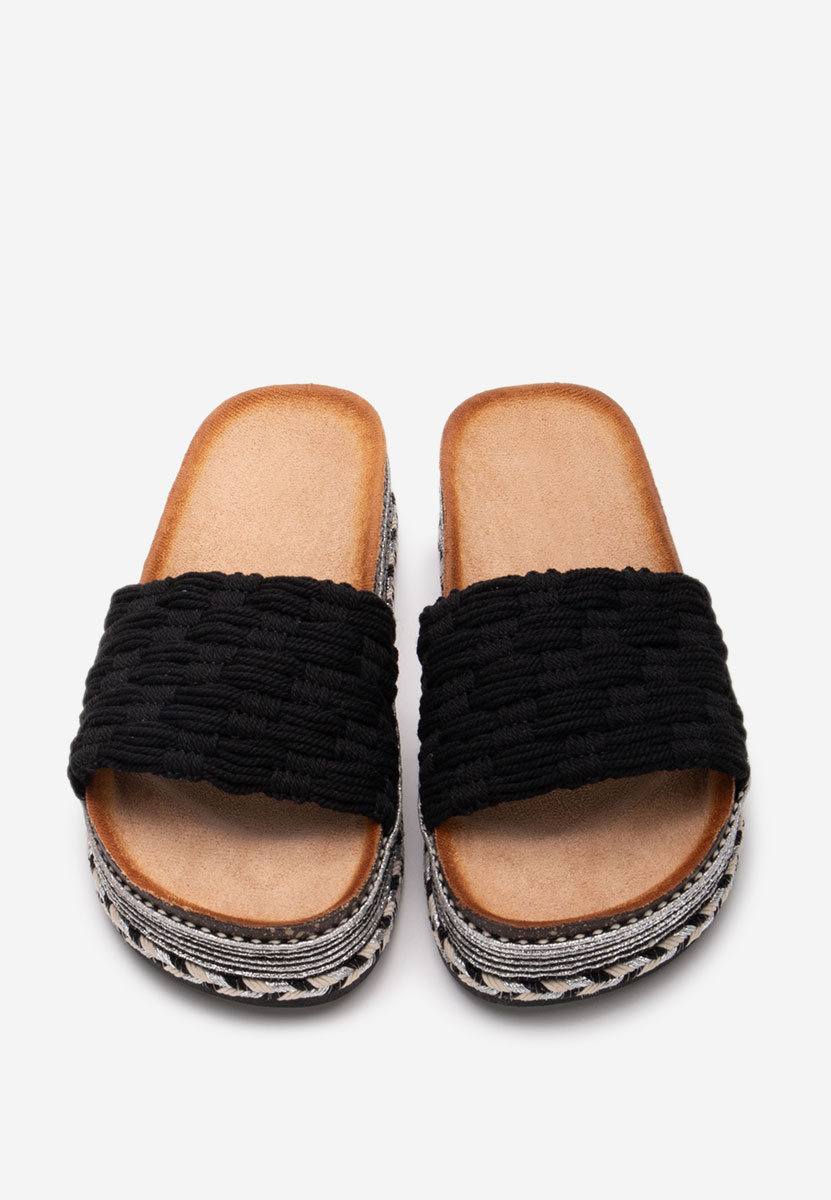 Papuci cu platformă Tulana negri