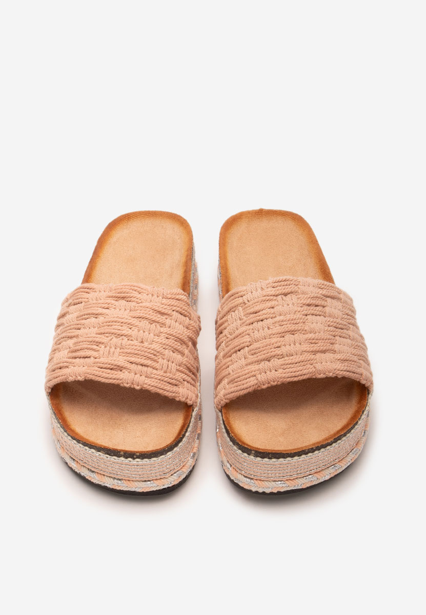 Papuci cu platformă Tulana roz