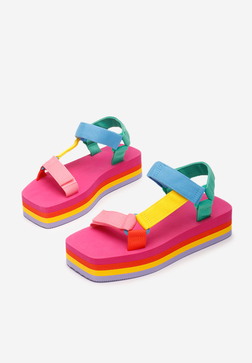 Sandale cu platformă Stacey multicolore