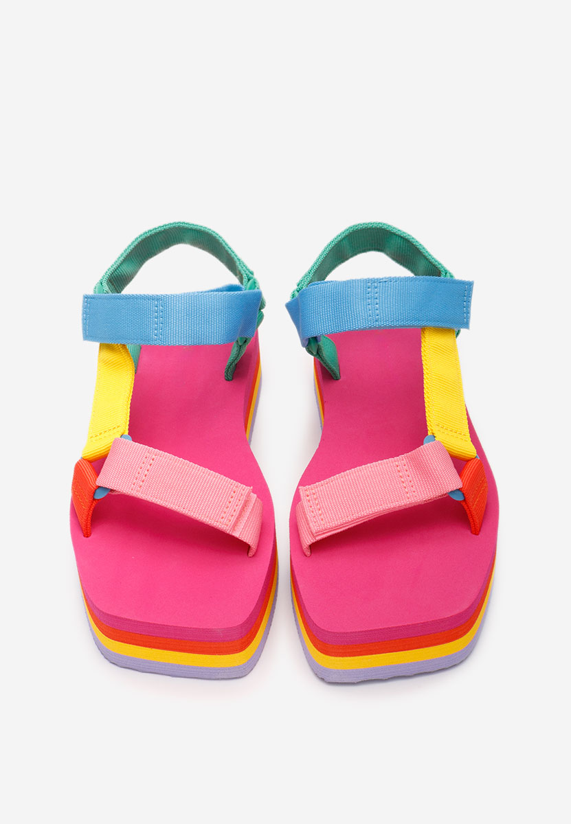 Sandale cu platformă Stacey multicolore