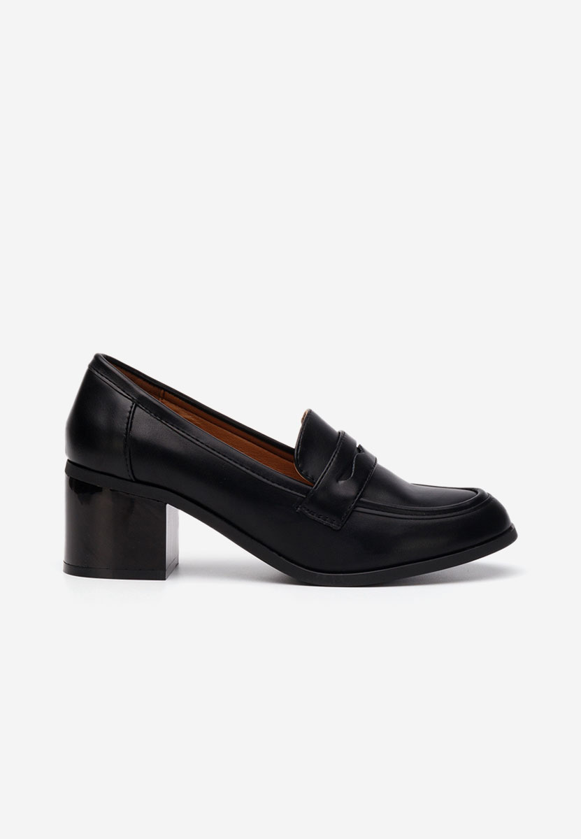 Mocasini cu toc Sereya V4 negri