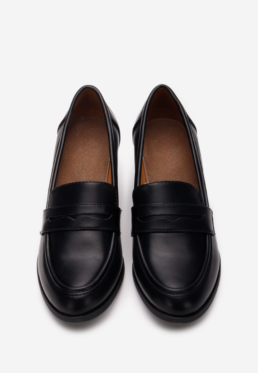 Mocasini cu toc Sereya V4 negri