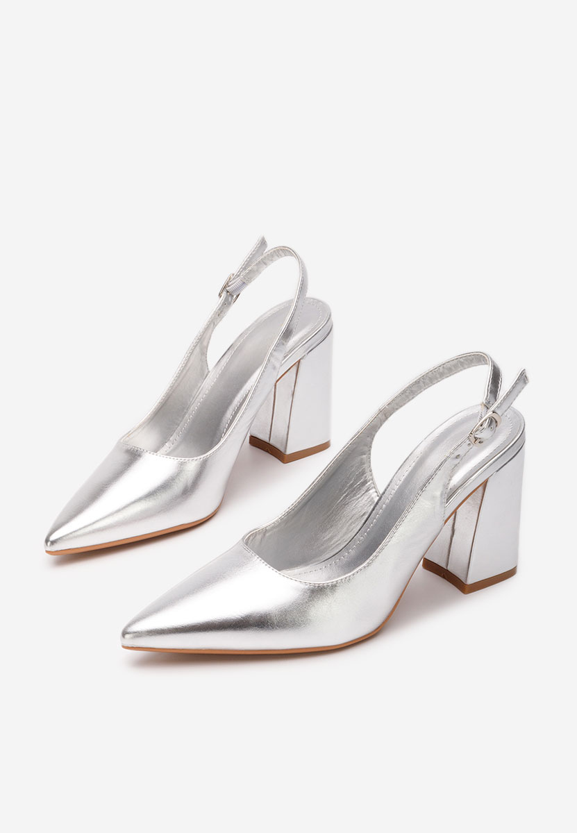 Pantofi dama eleganti Omria argintii