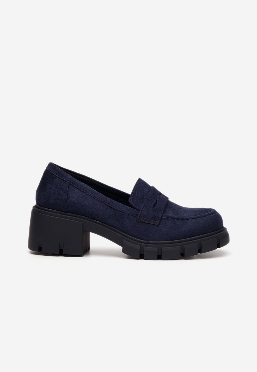 Mocasini cu toc Falina V2 navy