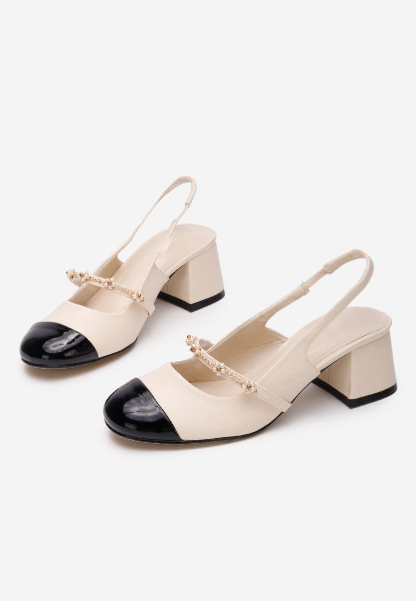 Pantofi slingback Paecia bej