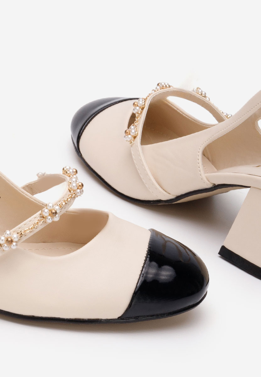 Pantofi slingback Paecia bej