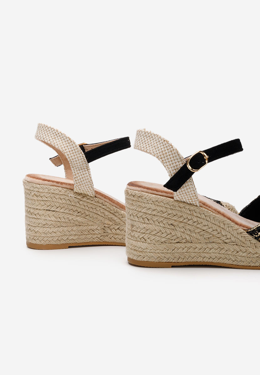 Sandale tip espadrile Flasia negre