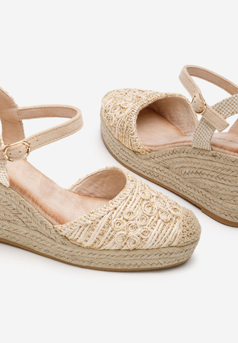 Sandale tip espadrile Flasia bej