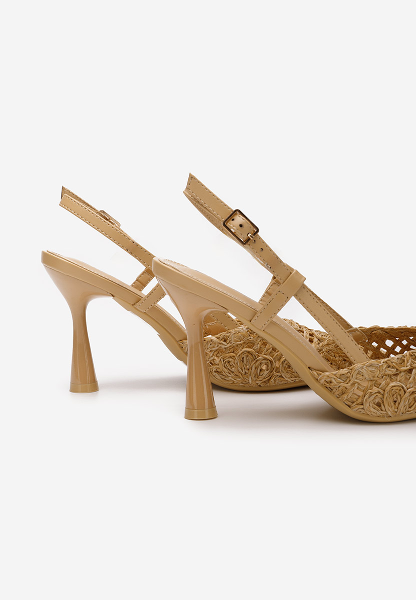 Pantofi stiletto slingback Azzie V3 kaki