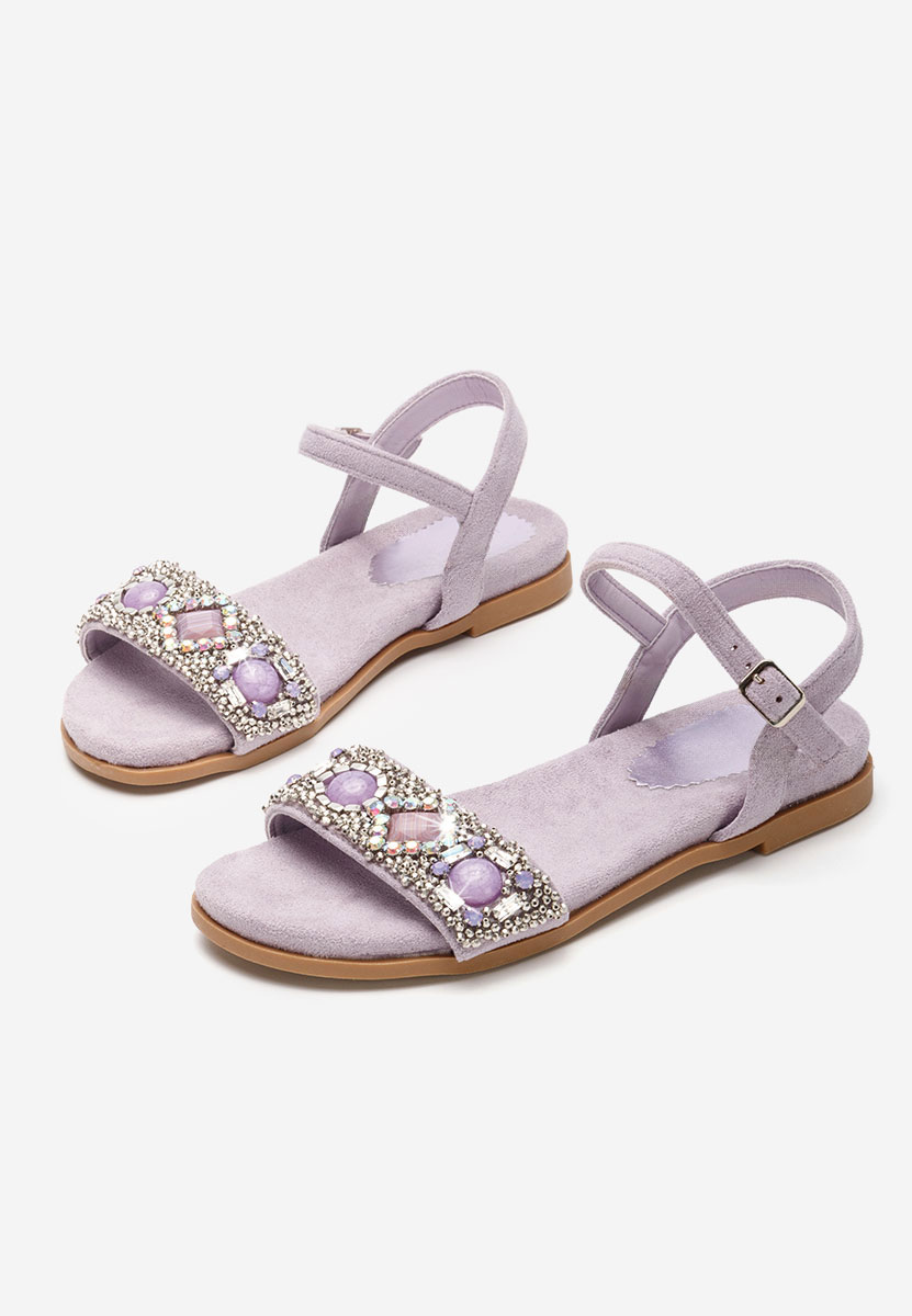 Sandale cu pietricele Gadia lila