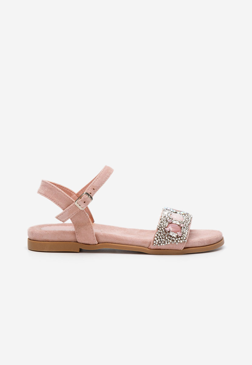 Sandale cu pietricele Gadia roz