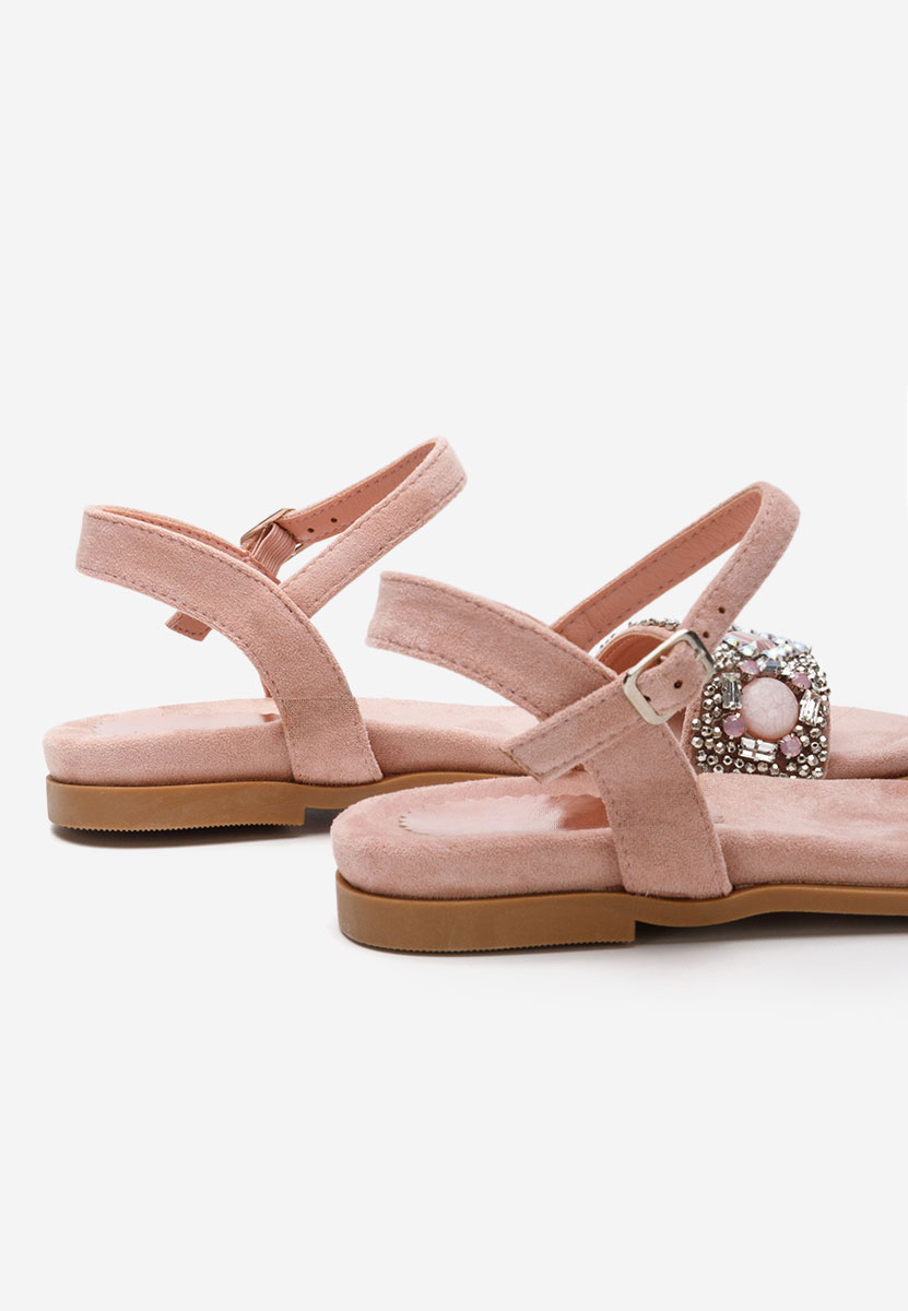 Sandale cu pietricele Gadia roz