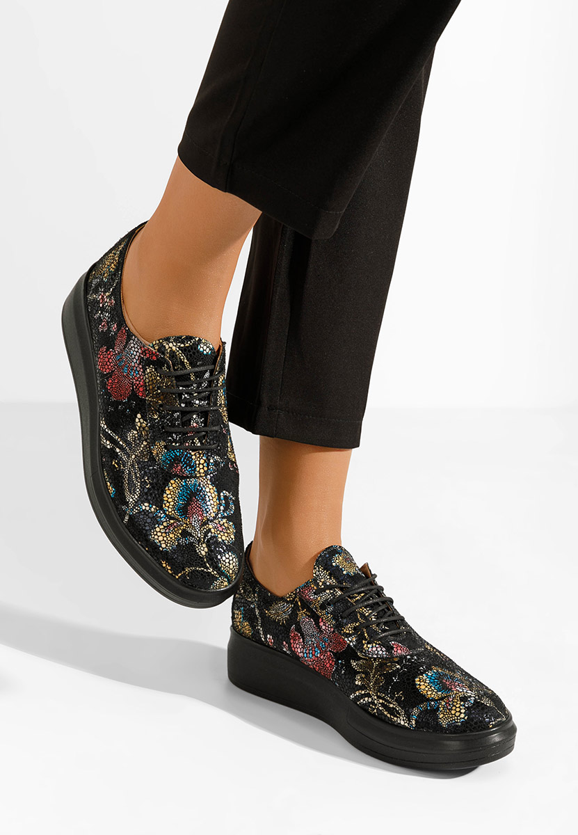 Pantofi casual dama piele Elma multicolori V4