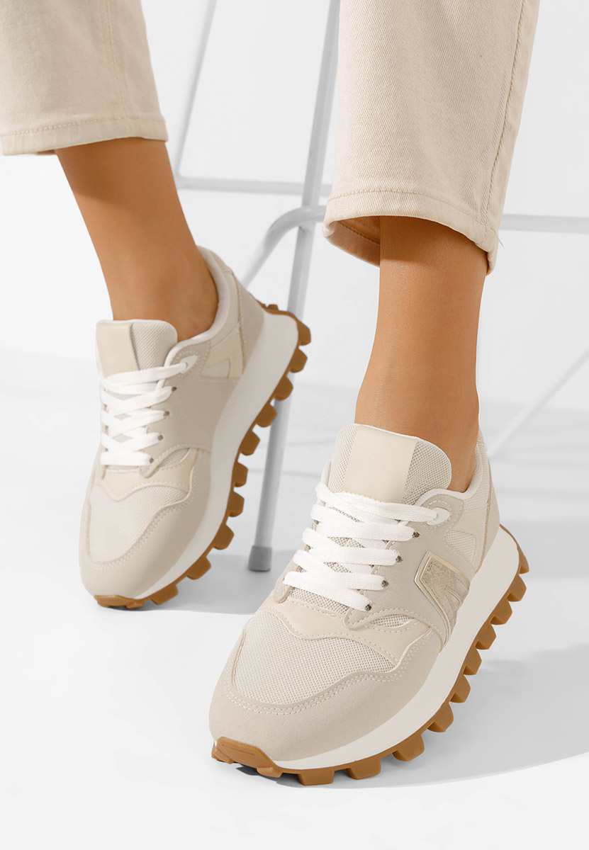 Sneakers cu platformă Evalina bej