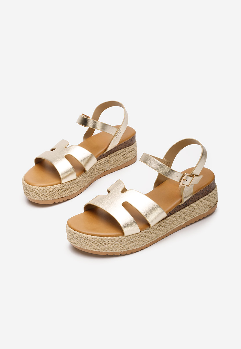 Sandale tip espadrile Rumia aurii