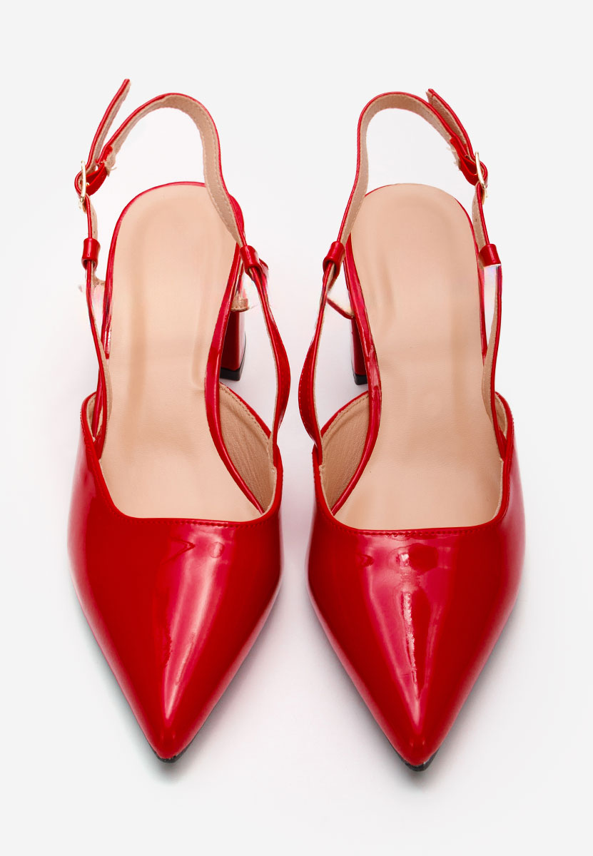 Pantofi slingback Marla rosii